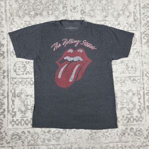 The Rolling Stones T-Shirt Distressed Tongue Print Genuine Merch Tee Size Large